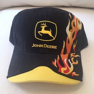 John Deere Flames Baseball Hat